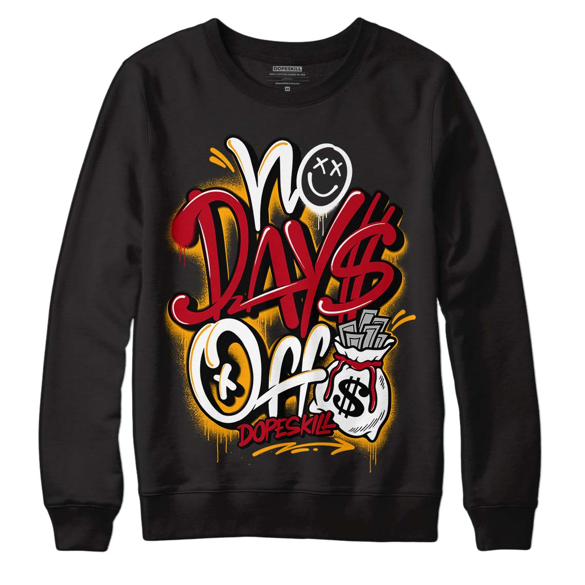 Cardinal 7s DopeSkill Sweatshirt No Days Off Graphic - Black 