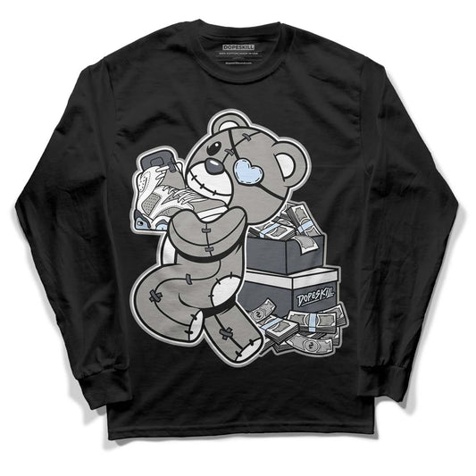 Jordan 6 Retro Cool Grey DopeSkill Long Sleeve T-Shirt Bear Steals Sneaker Graphic Streetwear - Black