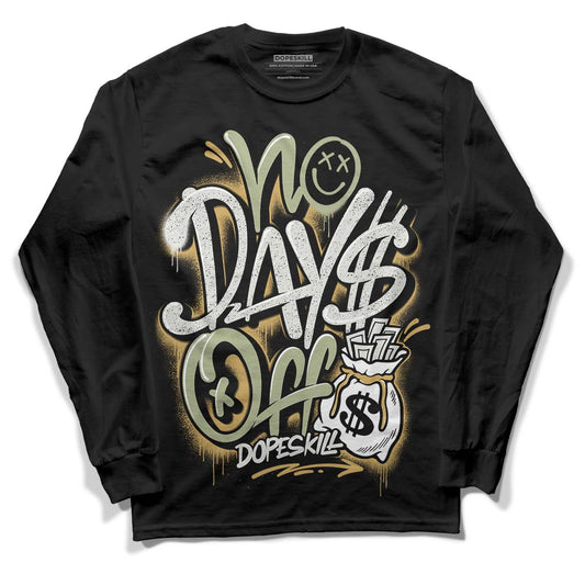 Jade Horizon 5s DopeSkill Long Sleeve T-Shirt No Days Off Graphic - Black 