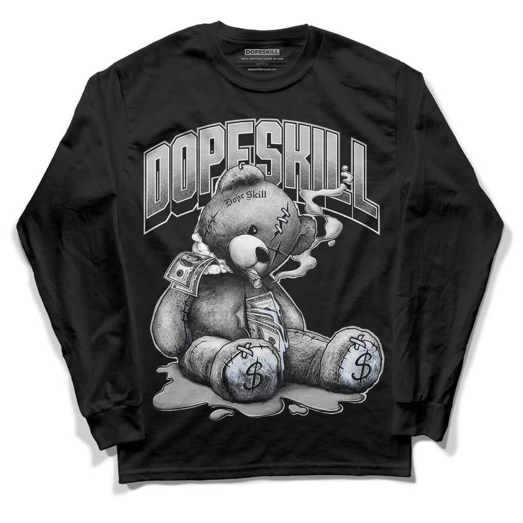 Black Metallic Chrome 6s DopeSkill Long Sleeve T-Shirt Sick Bear Graphic - Black
