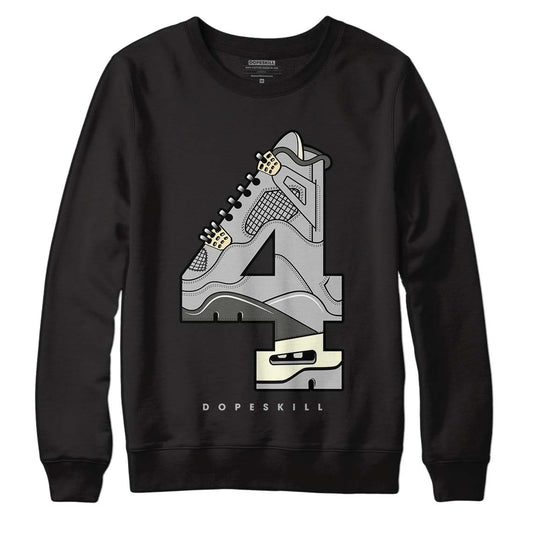 Jordan 4 Retro SE Craft Photon Dust DopeSkill Sweatshirt No.4 Graphic Streetwear  - Black 