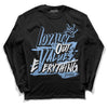 Jordan 5 Retro University Blue DopeSkill Long Sleeve T-Shirt LOVE Graphic Streetwear - Black