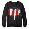 Gym Red 9s DopeSkill Sweatshirt Slime Drip Heart Graphic - Black