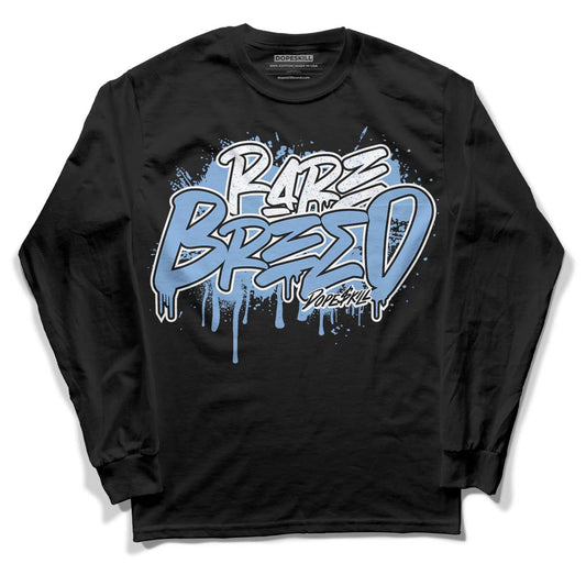 Jordan 5 Retro University Blue DopeSkill Long Sleeve T-Shirt Rare Breed Graphic Streetwear - Black