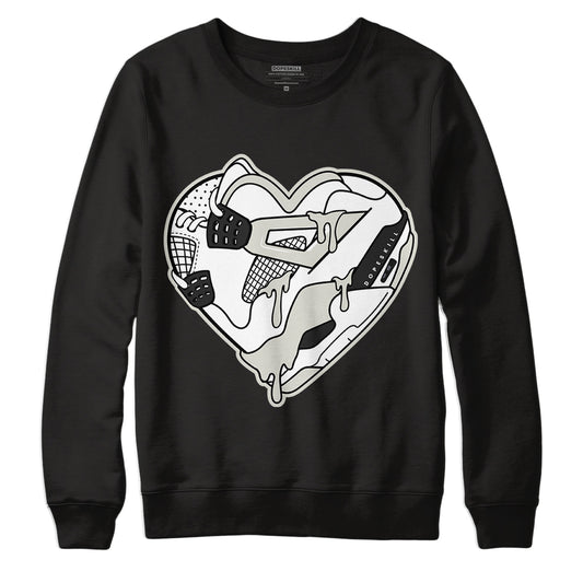 Jordan 4 Military Black DopeSkill Sweatshirt Heart Jordan 4 Graphic - Black