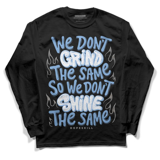 Jordan 5 Retro University Blue DopeSkill Long Sleeve T-Shirt Grind Shine Graphic Streetwear - Black