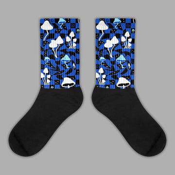 Mushroom Sublimated Socks Match Hyper Royal 12s