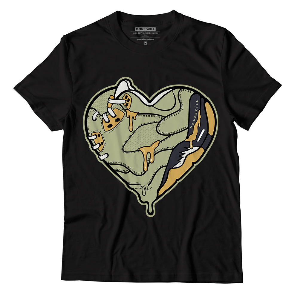 Jordan 5 Jade Horizon DopeSkill T-Shirt Heart Jordan 5 Graphic - Black 