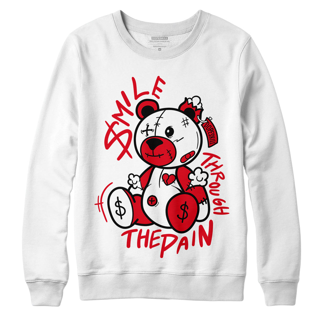 Jordan 1 Heritage DopeSkill Sweatshirt BEAN Graphic - White