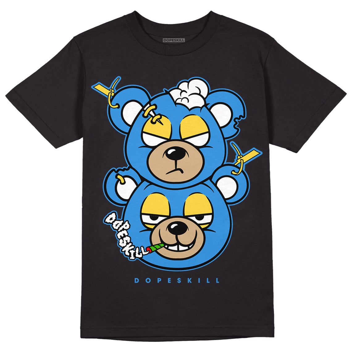 SB Dunk Low Homer DopeSkill T-Shirt New Double Bear Graphic - Black