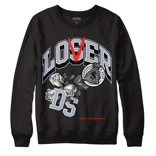 Jordan 3 Retro White Cement Reimagined DopeSkill Sweatshirt Loser Lover Graphic Streetwear - Black