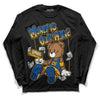 Dunk Blue Jay and University Gold DopeSkill Long Sleeve T-Shirt Money Is Our Motive Bear Graphic Streetwear - Black