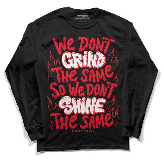 Jordan 4 Red Thunder DopeSkill Long Sleeve T-Shirt Grind Shine Graphic Streetwear - Black 