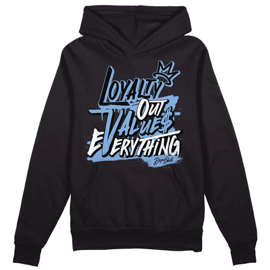 Jordan 5 Retro University Blue DopeSkill Hoodie Sweatshirt LOVE Graphic Streetwear - Black