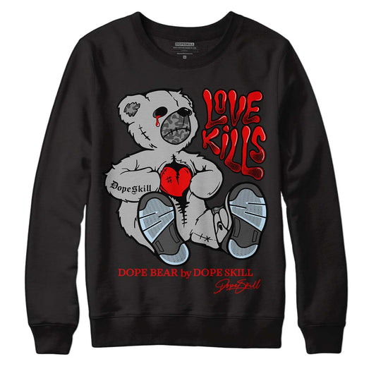 Jordan 5 Retro P51 Camo DopeSkill Sweatshirt Love Kills Graphic Streetwear - Black 