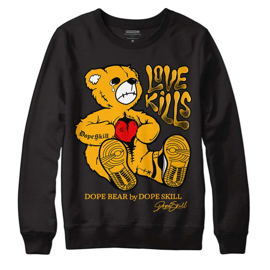 Goldenrod Dunk DopeSkill Sweatshirt Love Kills Graphic - Black