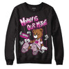 Triple Pink Dunk Low DopeSkill Sweatshirt Money Is Our Motive Bear Graphic - Black