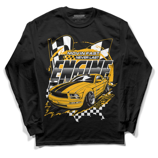 Goldenrod Dunk DopeSkill Long Sleeve T-Shirt ENGINE Tshirt Graphic - Black 