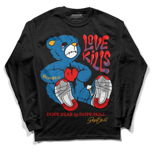 Messy Room 4S DopeSkill Long Sleeve T-Shirt Love Kills Graphic - Black