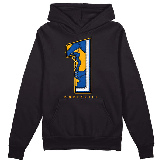 Dunk Blue Jay and University Gold DopeSkill Hoodie Sweatshirt No.1 Graphic Streetwear - Black