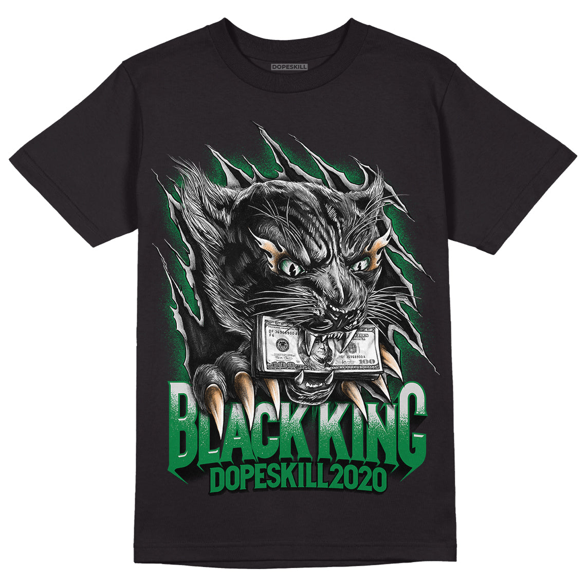 Nike SB x Jordan 4 “Pine Green” DopeSkill T-Shirt Black King Graphic Streetwear - Black