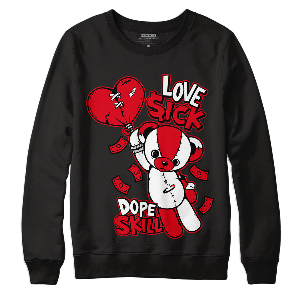 Jordan 1 Heritage DopeSkill Sweatshirt Love Sick Graphic - Black