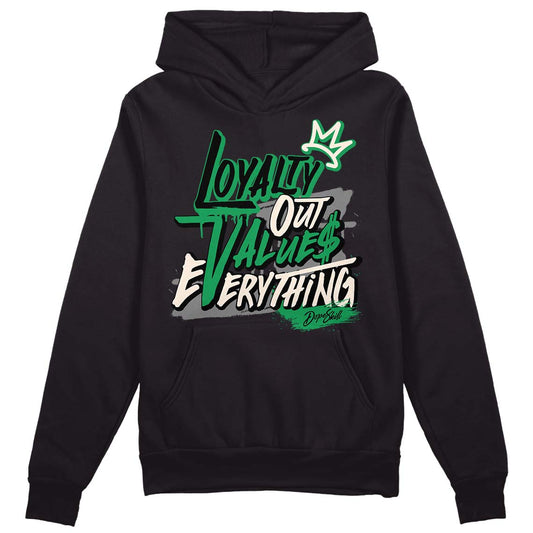 Jordan 2 Retro Lucky Green DopeSkill Hoodie Sweatshirt LOVE Graphic Streetwear  - Black