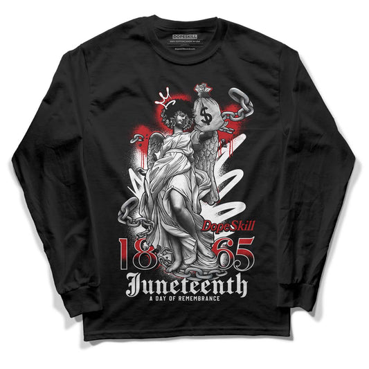 Jordan 13 Retro Playoffs DopeSkill Long Sleeve T-Shirt Juneteenth Graphic Streetwear - Black