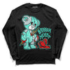 New Emerald 1s DopeSkill Long Sleeve T-Shirt Broken Heart Graphic - Black