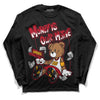 Cardinal 7s DopeSkill Long Sleeve T-Shirt Money Is Our Motive Bear Graphic - Black 