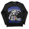 Racer Blue White Dunk Low DopeSkill Long Sleeve T-Shirt Sick Bear Graphic - Black