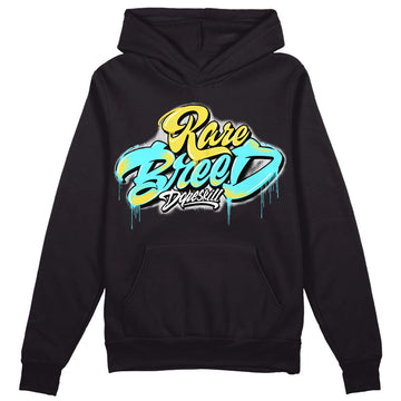 Aqua 5s DopeSkill Hoodie Sweatshirt Rare Breed Type Graphic - Black 