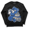 True Blue 1s DopeSkill Long Sleeve T-Shirt Bear Steals Sneaker Graphic - Black