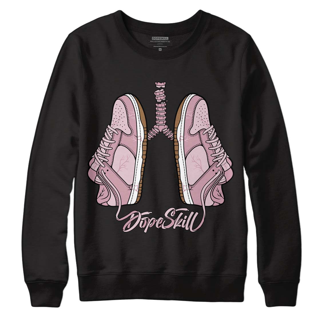 Dunk Low Teddy Bear Pink DopeSkill Sweatshirt Breathe Graphic - Black 