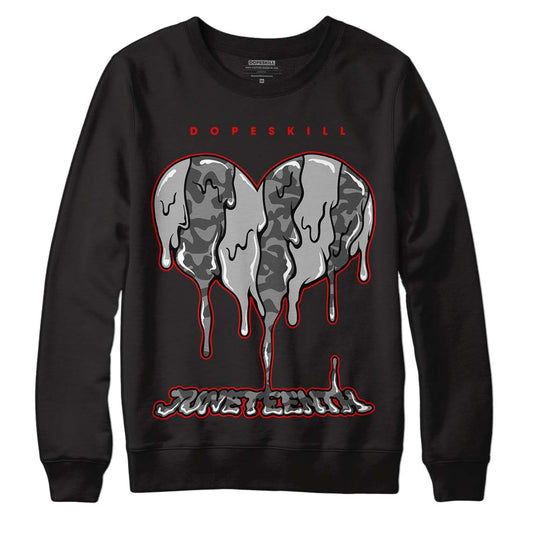 Jordan 5 Retro P51 Camo DopeSkill Sweatshirt Juneteenth Heart Graphic Streetwear - Black 