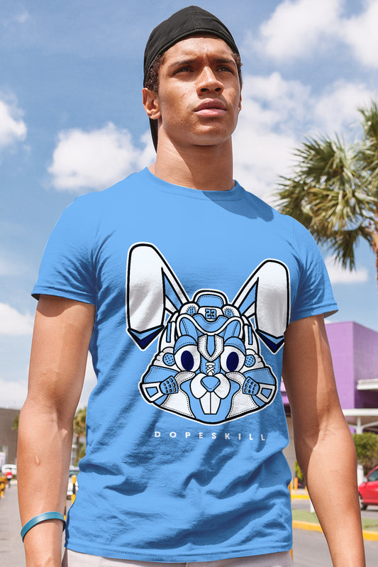 AJ 6 University Blue DopeSkill University Blue T-Shirt Sneaker Rabbit Graphic