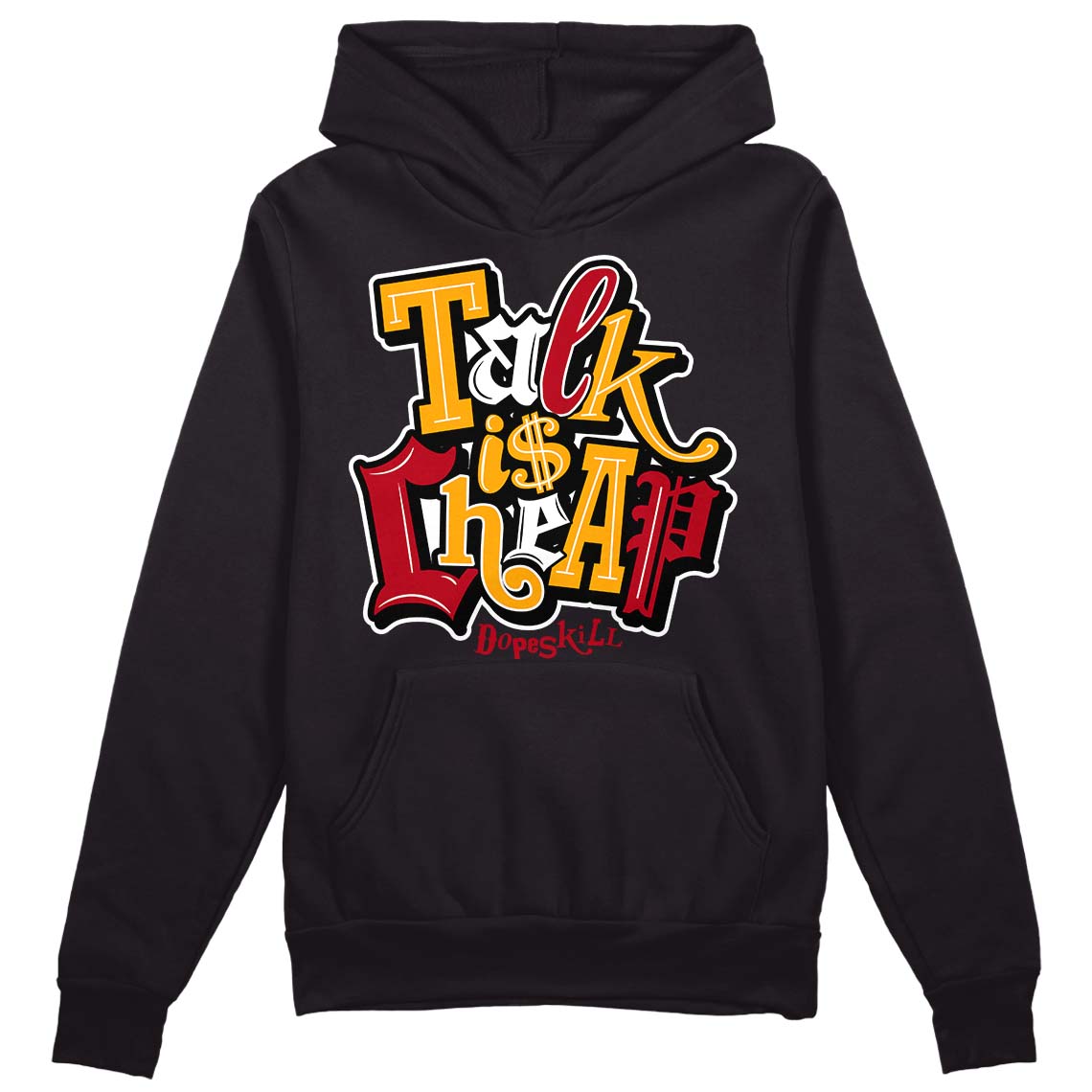 Cardinal 7s DopeSkill Hoodie Sweatshirt Talk Is Chip Graphic - Black