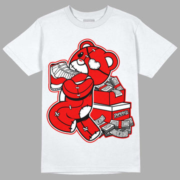 Cherry 11s DopeSkill T-Shirt Bear Steals Sneaker Graphic - White