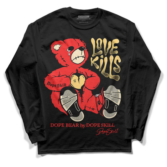 Dunk On Mars 5s DopeSkill Long Sleeve T-Shirt Love Kills Graphic - Black