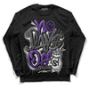 Dark Iris 3s DopeSkill Long Sleeve T-Shirt No Days Off Graphic - Black 