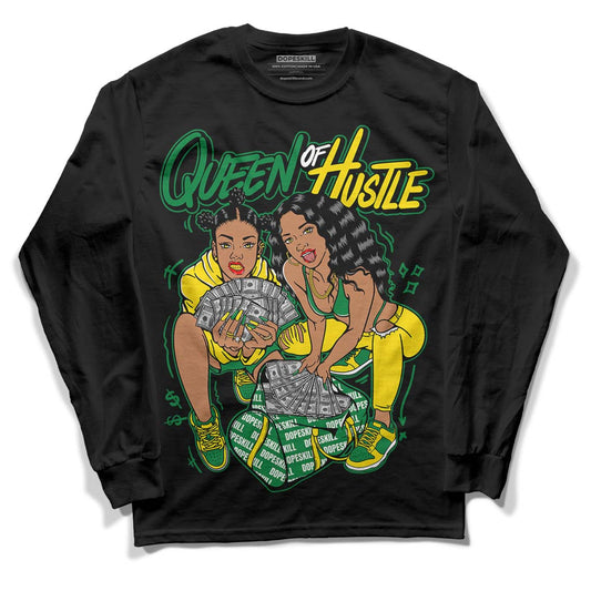 Dunk Low Reverse Brazil DopeSkill Long Sleeve T-Shirt Queen Of Hustle Graphic - Black