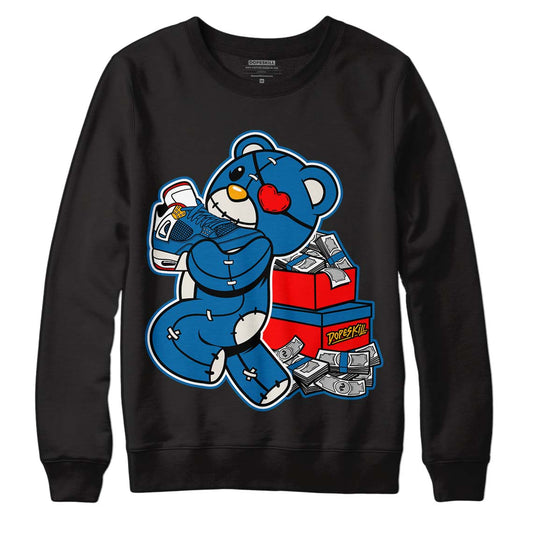 Messy Room 4S DopeSkill Sweatshirt Bear Steals Sneaker Graphic - Black