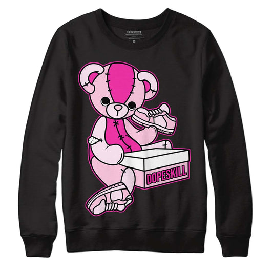 Triple Pink Dunk Low DopeSkill Sweatshirt Sneakerhead BEAR Graphic - Black