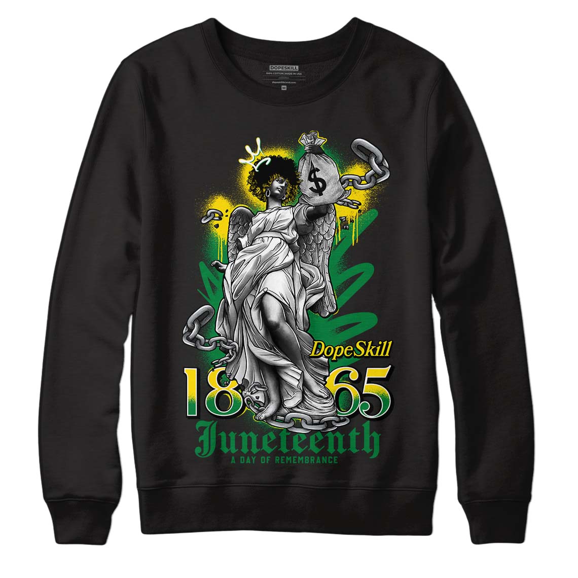 Dunk Low Reverse Brazil DopeSkill Sweatshirt Juneteenth Graphic - Black