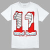 Cherry 11s DopeSkill T-Shirt No.11 Graphic - White