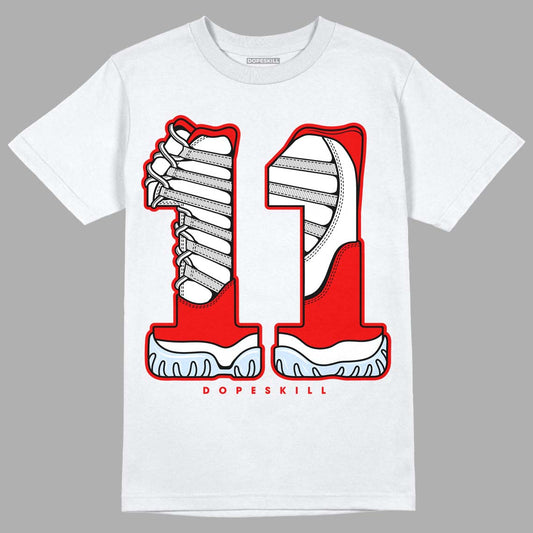 Cherry 11s DopeSkill T-Shirt No.11 Graphic - White