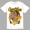 Taxi Yellow Toe 1s DopeSkill T-Shirt Queen Of Hustle Graphic - White 