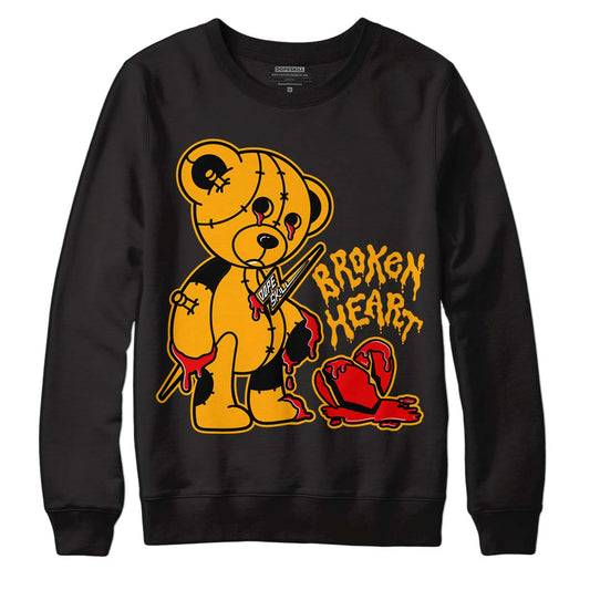 Black Taxi 12s DopeSkill Sweatshirt Broken Heart Graphic - Black 