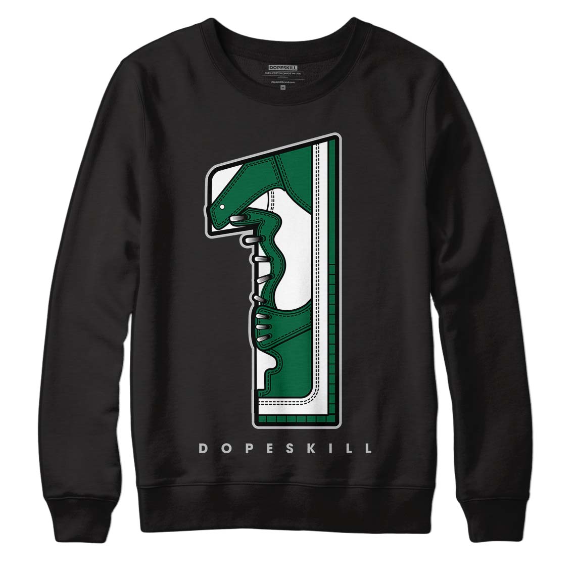 Gorge Green 1s DopeSkill Sweatshirt No.1 Graphic - Black