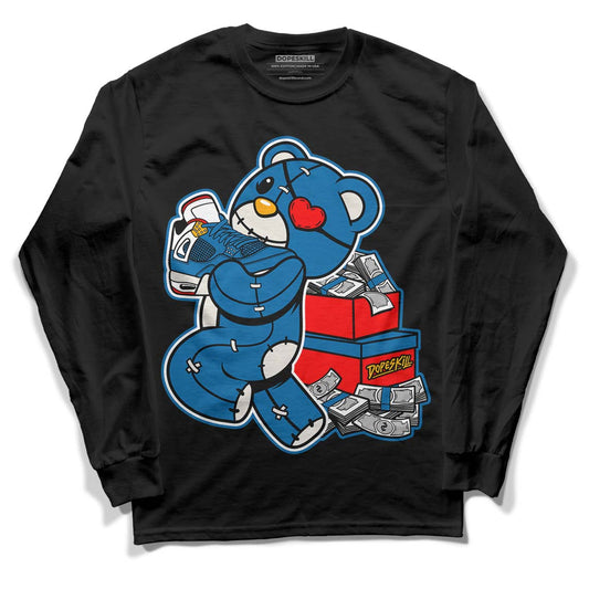 Messy Room 4S DopeSkill Long Sleeve T-Shirt Bear Steals Sneaker Graphic - Black